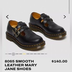 Dr. Martens Black Leather Mary Jane Shoes